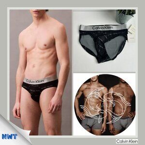 Calvin Klein - Brushed Microfiber Stretch Hip Brief - Black (M)